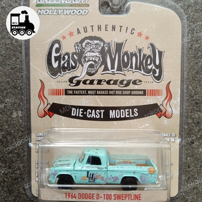 Greenlight Authentic Gas Monkey Garage  1964 Dodge D100 Sweptline