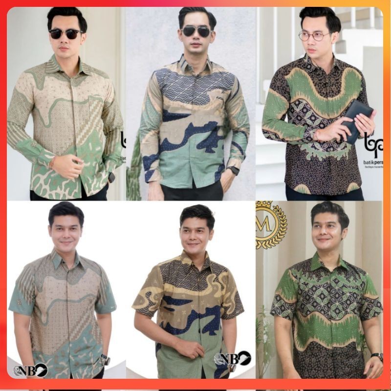KEMEJA BATIK SPESIAL WARNA HIJAU SAGE/ HIJAU WARDAH BABY GREEN SERIES New Arrival Distro Batik Pria 