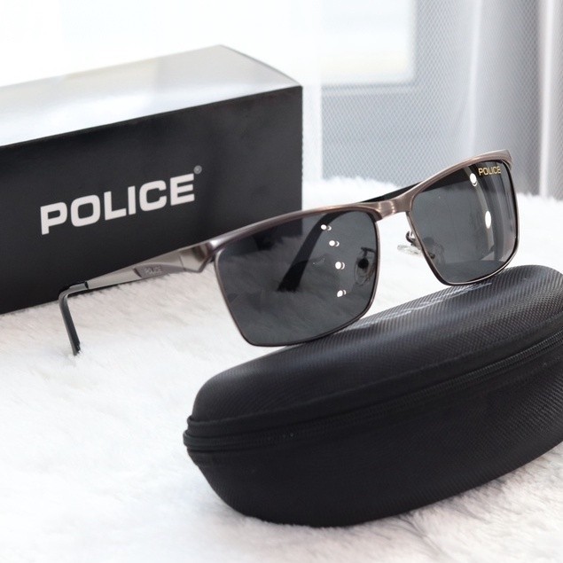 KACAMATA POLICE 7868 ORIGINAL FULLSET FRAME TITANIUM LENSA ASLI KACA POLARIZED ANTI PROTECTION