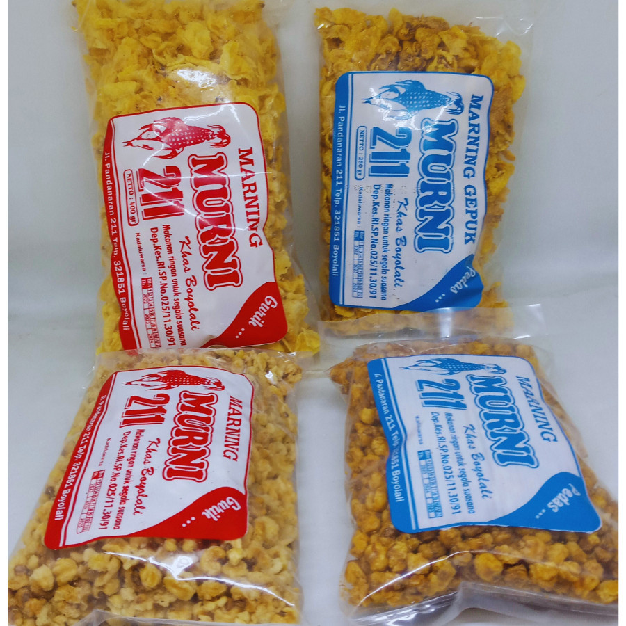 

Marning Jagung Gepeng-Utuh Rasa Pedas Manis-Gurih Merk Murni 211 Oleh Oleh Khas Boyolali