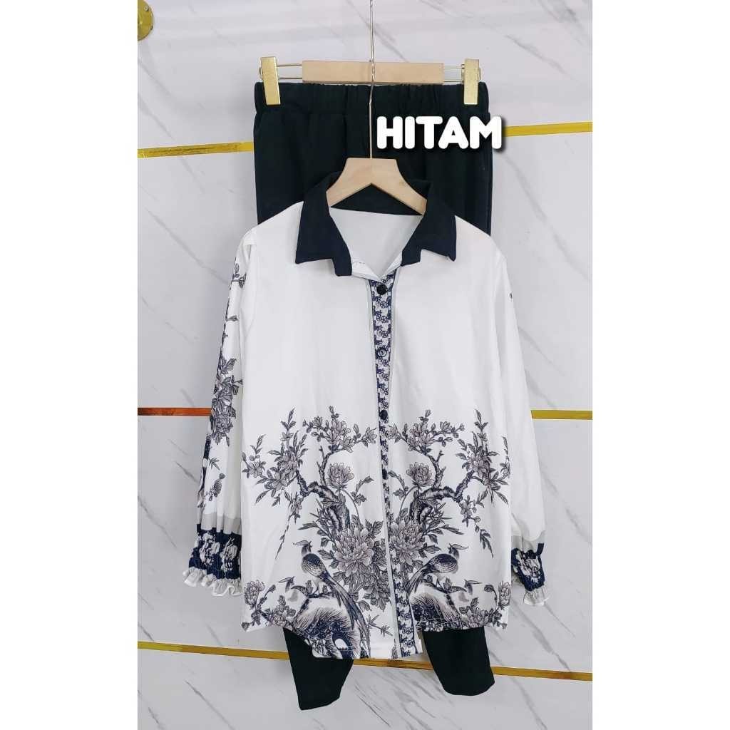 AZ.FS - RYM OOTD Setcel Wanita Motif Print / setelan oneset wanita dewasa || set bonsai 2 versi cutb