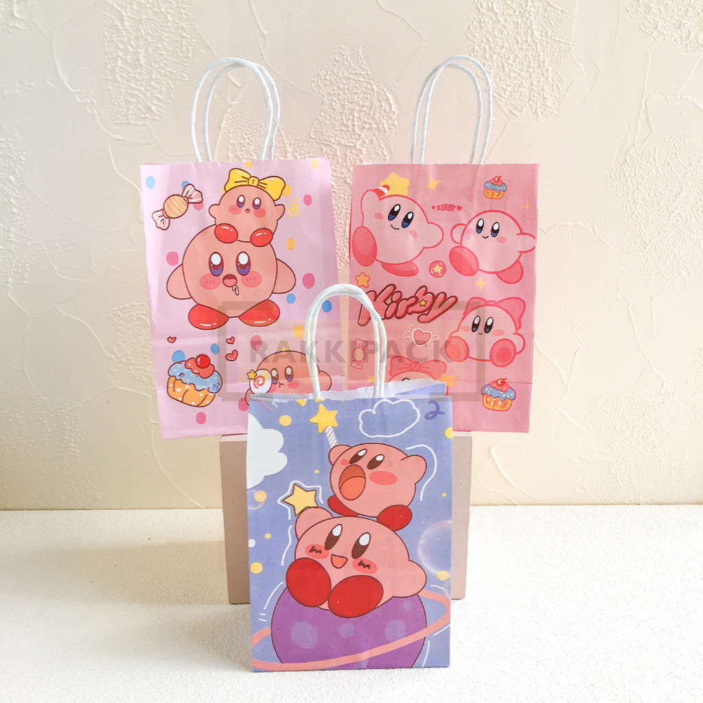 

Goodie paper bag snack tas kertas hampers ultah anak kirby