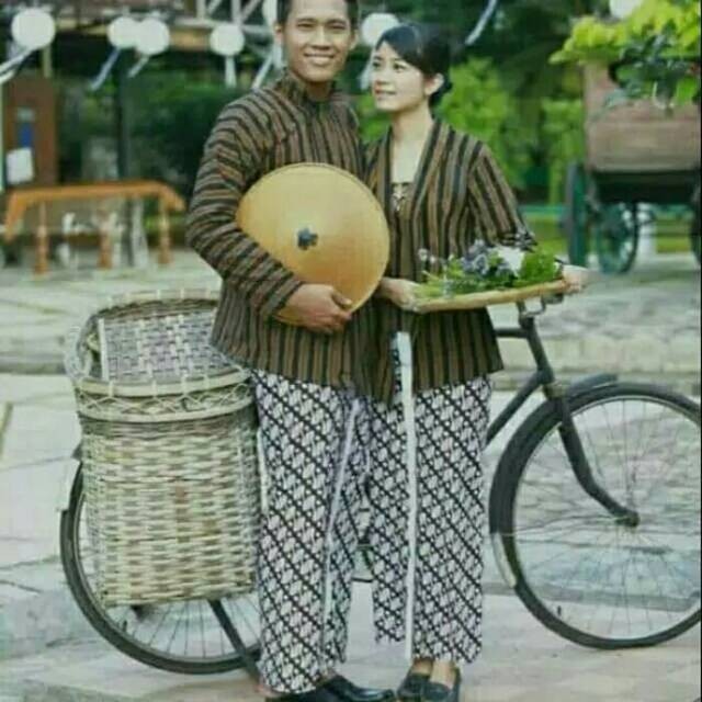 LURIK Set Couple Baju Adat Ja Set Baju couple Surjan Baju Surjan Surjan lurik desa Baju Surjan lurik