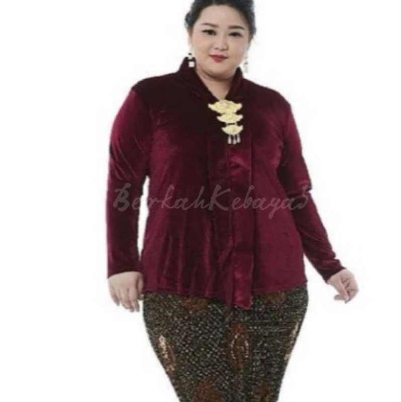 Atasan Kebaya Bludru Kartini Ukuran Jumbo / Kebaya bludru kartini