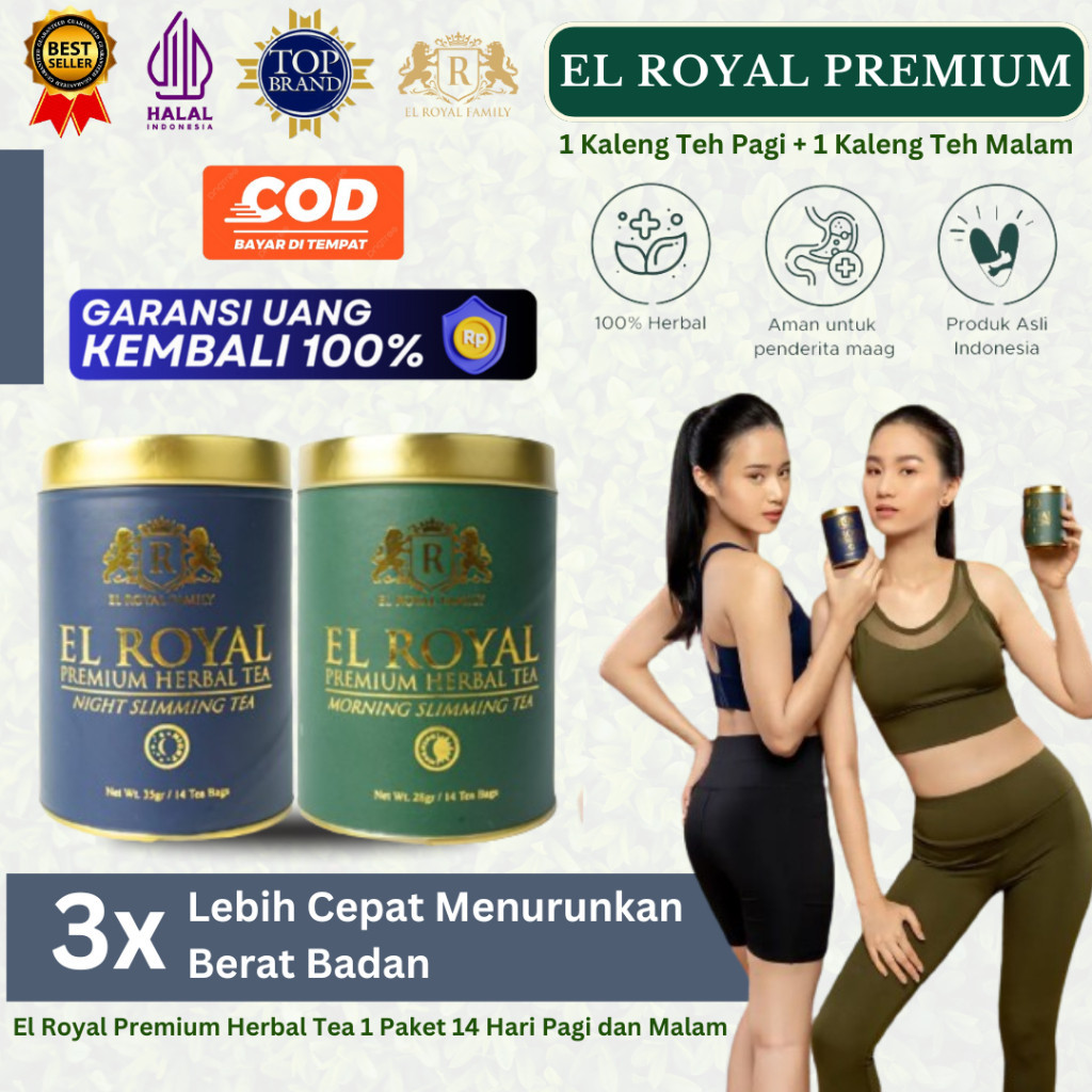 

El Royal Premium Tea / Teh Pelangsing Siang & Malam (1 paket) - BPOM 100% ORIGINAL