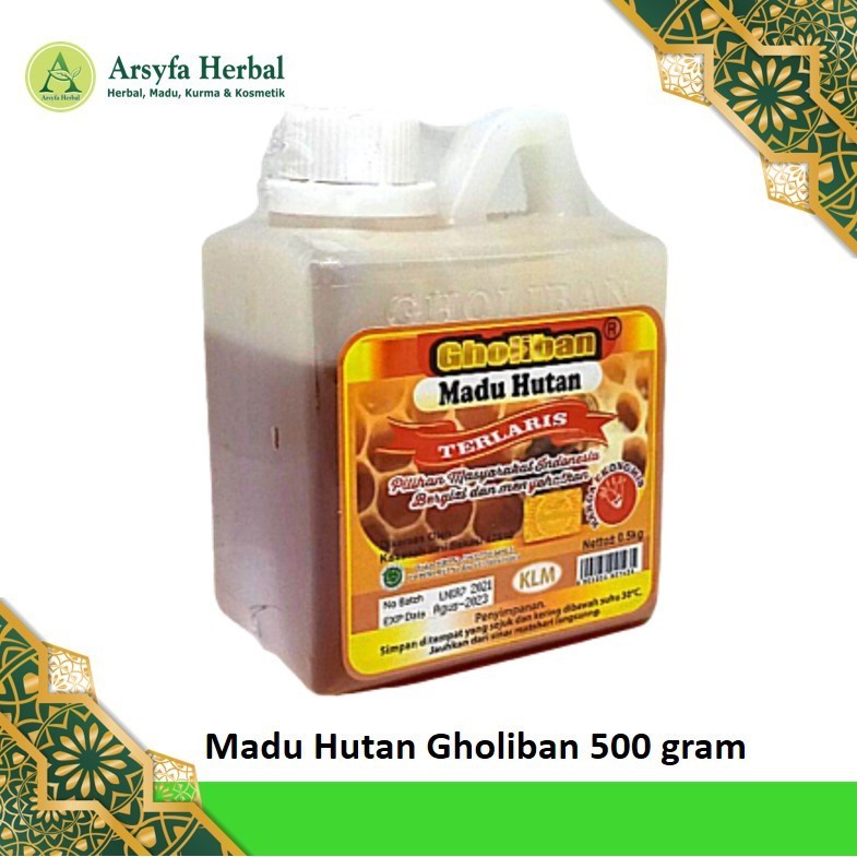 

Madu Gholiban Madu Hutan Kalimantan Gholiban 500 Gram / 500gr Original Botol Huruf Timbul Gholiban