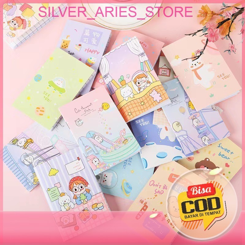 

Silver Aries [COD]. Buku Tulis Mini / Buku Saku Motif Kartun / Note Book Mini Cartoon / Buku Catatan Mini Lucu