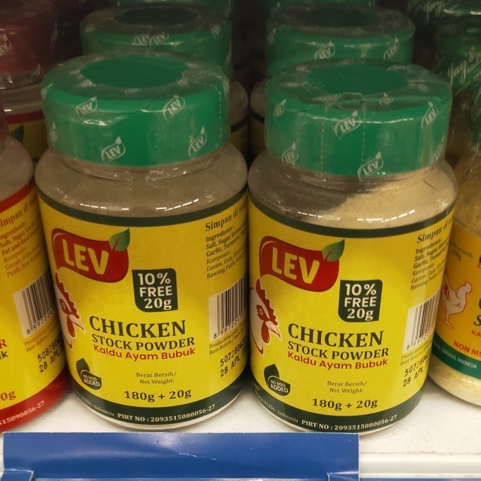 

lev chicken stock powder 180gr kaldu ayam bubuk no MSG penyedap