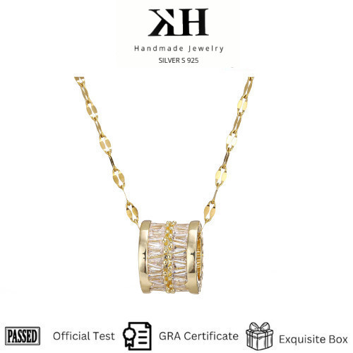 KH Jewelry - Kalung Liontin Temperamen Perak Murni Wanita Class KH132