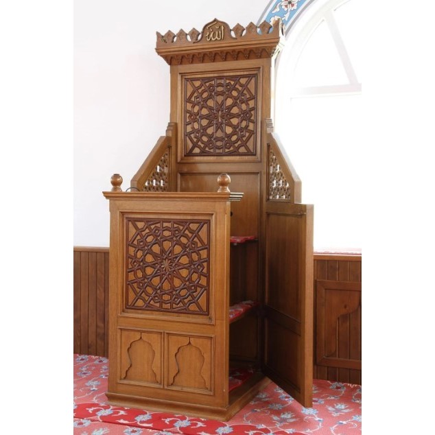 GFJ Mimbar Masjid Modern / Mimbar Kayu Jati / Podium Minimalis