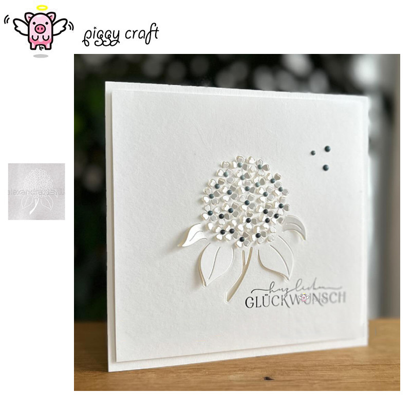 

Piggy Craft metal cutting dies cut die mold Flowers background Scrapbook paper craft knife mould blade punch stencils dies