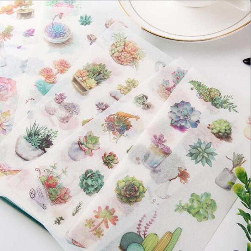 

6pcs/pack Stickers Kawaii Stickers Japanese Watercolor Painted Decoration Girls Stickers Scrapbooking