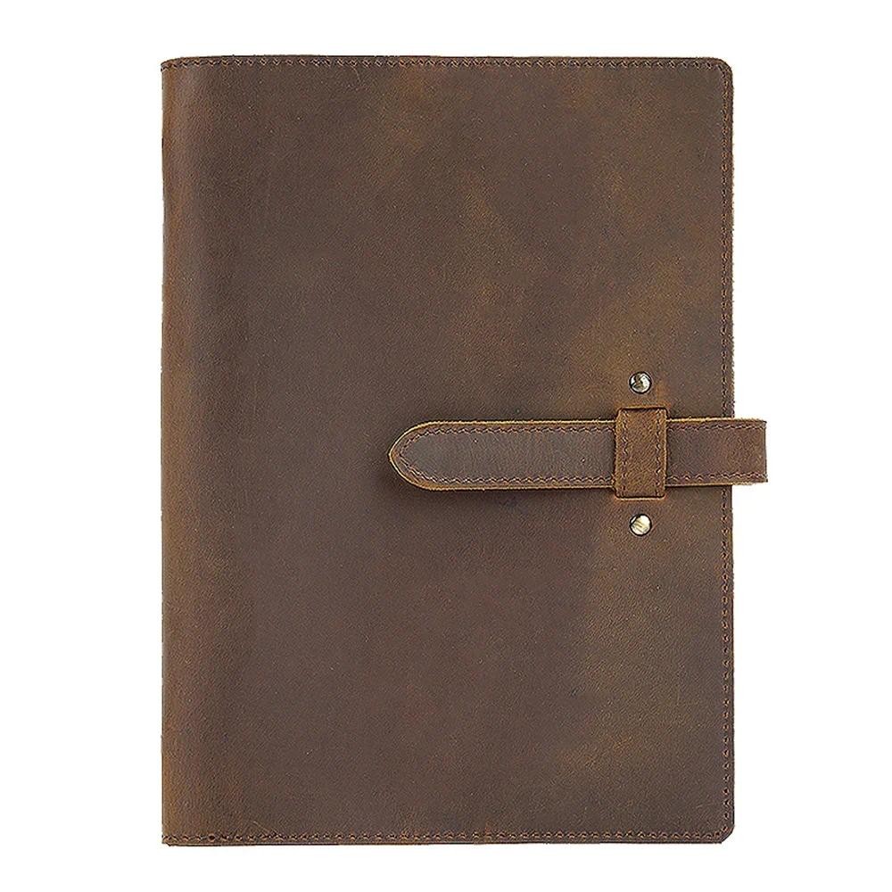 

Genuine Leather Notebook A5 Size Rings Planner Diary Travel Journal Planner Sketchbook Agenda School Gift