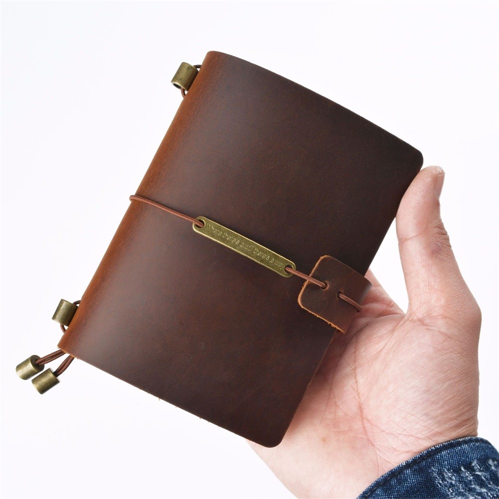 

Handmade DIY Notebook Leather Retro Travel Journal School Teacher Student Memorial Diary Exquisite Gift Outside Customized Book