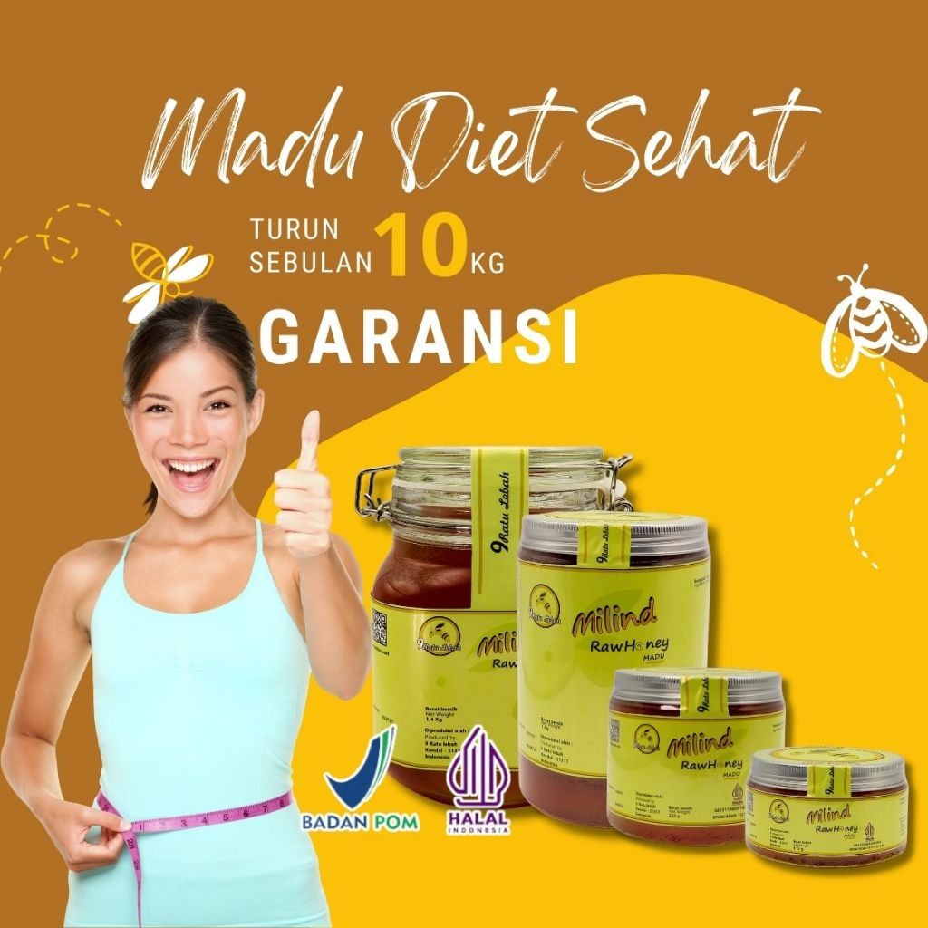 

Madu Diet Sehat Raw Honey 100% Murni Pengganti Gula Alami Turun BB Tanpa Tersiksa