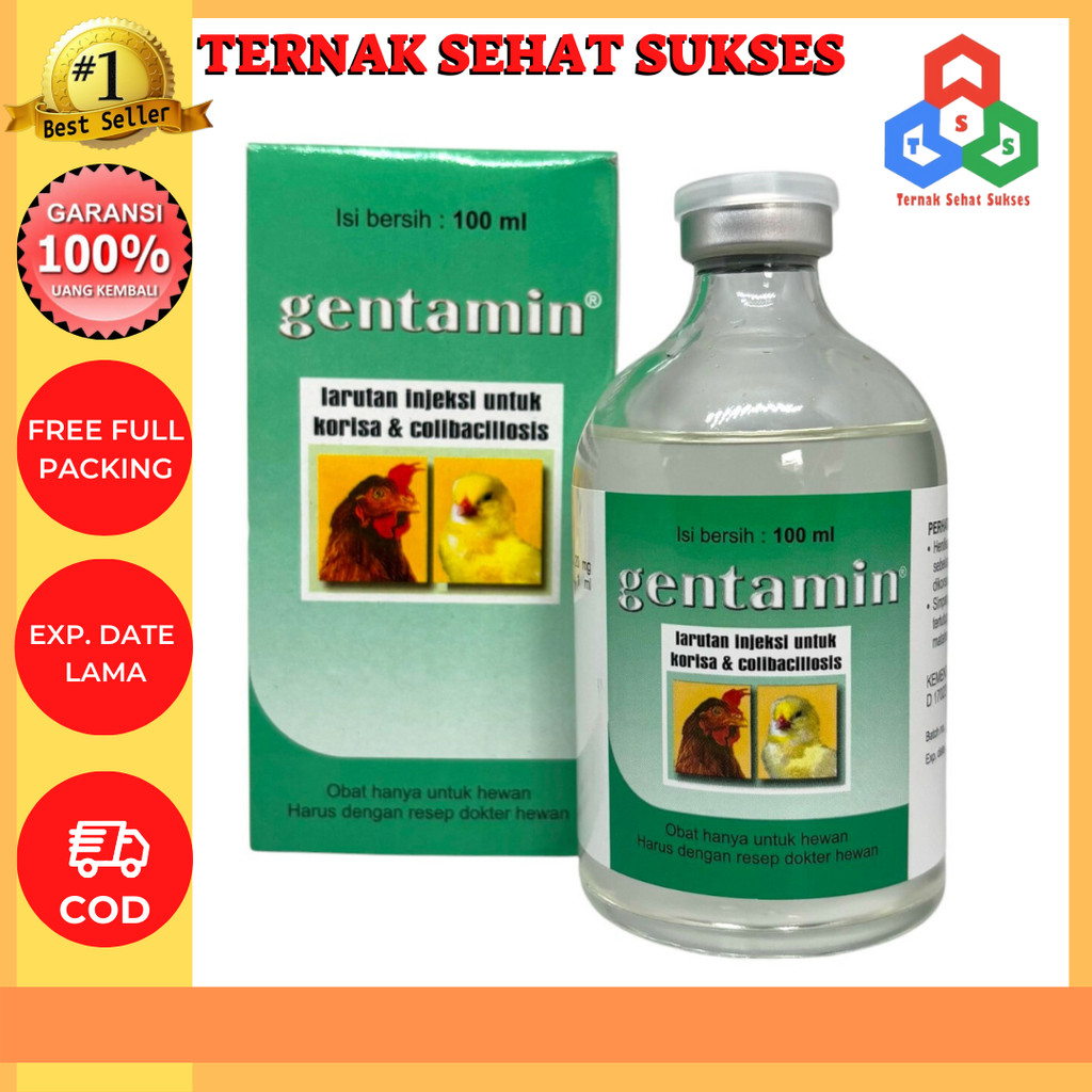 GENTAMIN 100 ml MEDION - Obat Korisa Snot Collbacillosis Unggas