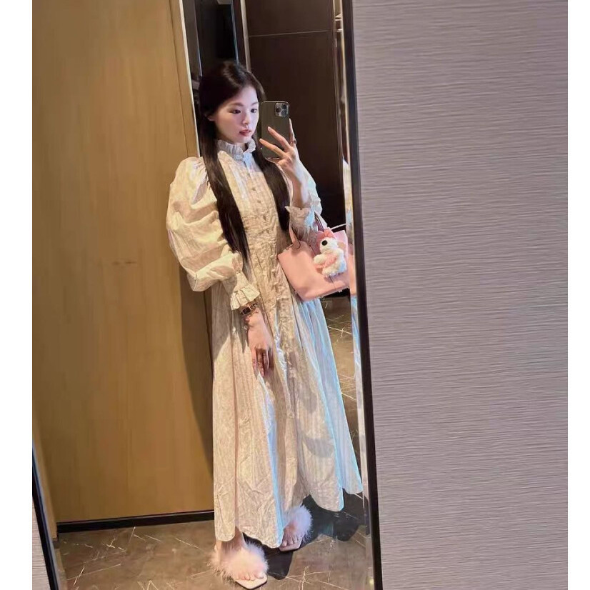 KAIN ADEM Gamis Putih Crinkle | Dress Putih Muslim Korean Style S - 4XL | Original By Fadfad | Frenc