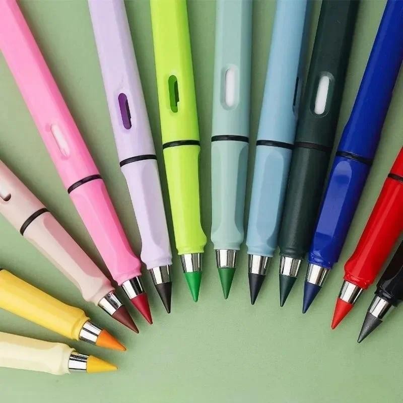 

12pcs/set Color Eternal Pencil Can Be Wiped Magic Replace Head Eco Friendly Student Painting Kids Gift Draw School Supply Gifts