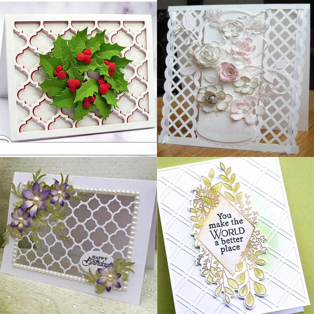 

rectangle grid frame background Metal Cutting Dies Scrapbooking Photo Decorative Embossing Paper Card Crafts stencil Template