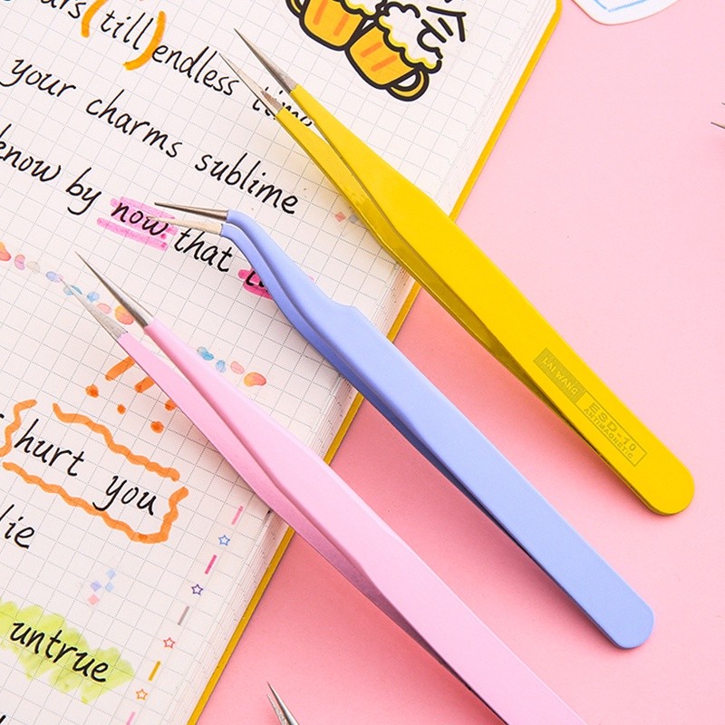 

INS Style Colored Tweezers Washi Tape Sticker Tool DIY Elbow Clip