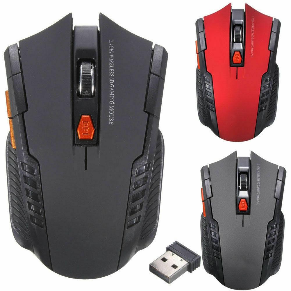 

1pcs 2.4G Wireless Mouse Optical 6 Buttons Mouse Gamer USB Receiver 1600DPI Wireless Mouse Gaming Mouse For Laptop Computer