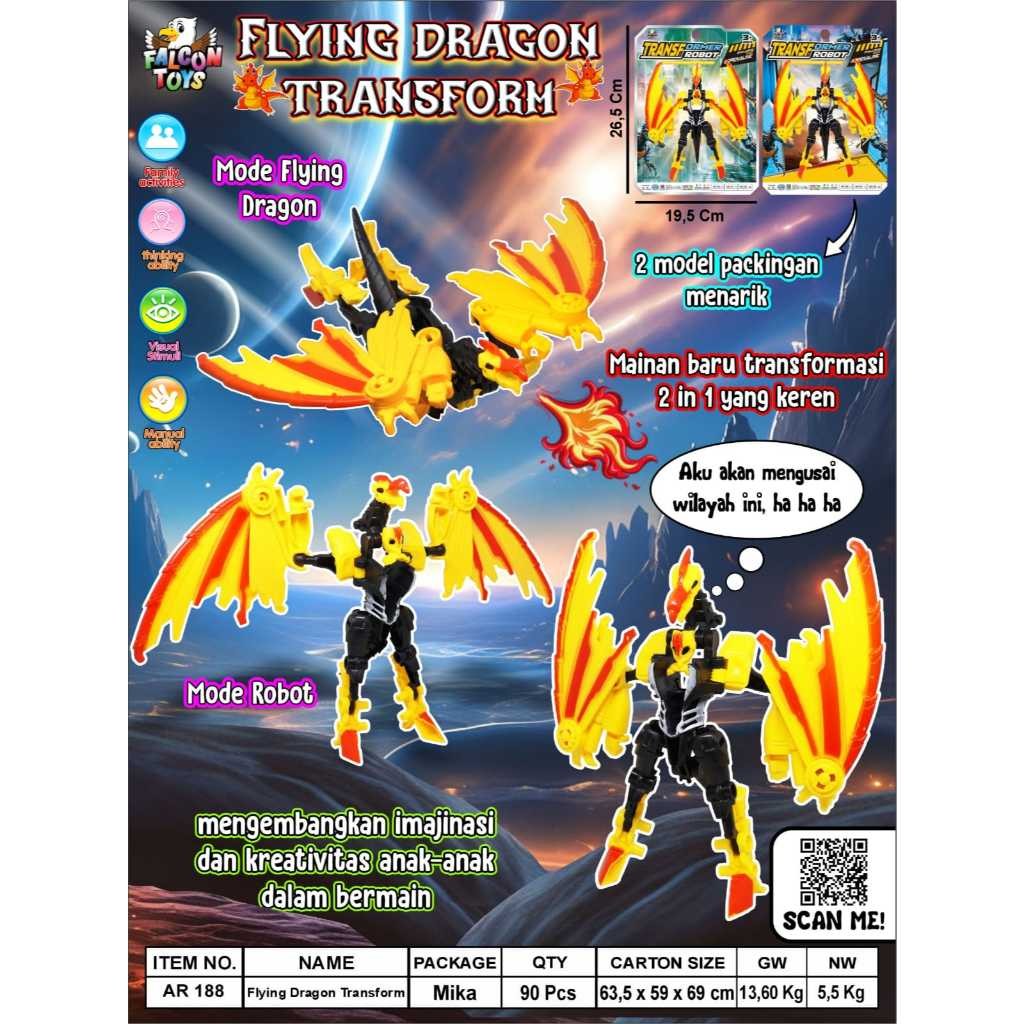 MAINAN ANAK ROBOT DINO TRANSFORMERR 2 MODE/MAINAN ANAK ROBOT BERUBAH DINO TRANSFORMER AR186/187/188