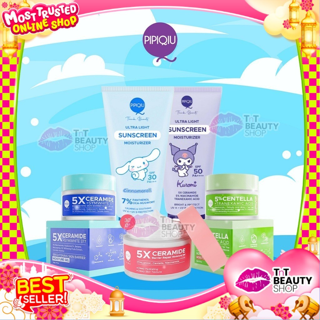 Pipiqiu Skincare Series Pipiqiu Sunscreen dan Pipiqiu Moisturizer Gel | TnT Beauty Shop