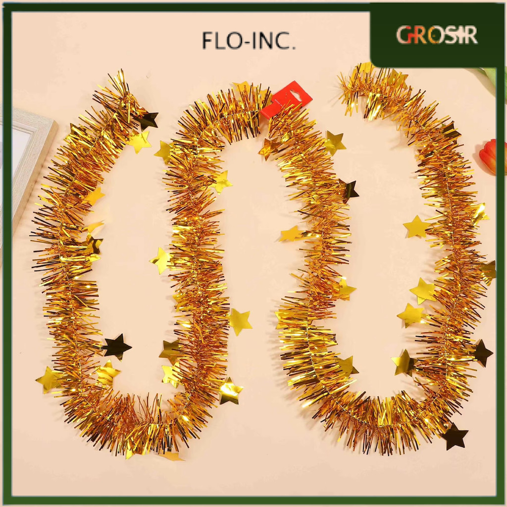 

FLO-INC. - SLINGER 2 Meter Diameter 5cm Single Colored / Mix / Motif Rumbai Garland Tensil Tinsel Metalik Hiasan