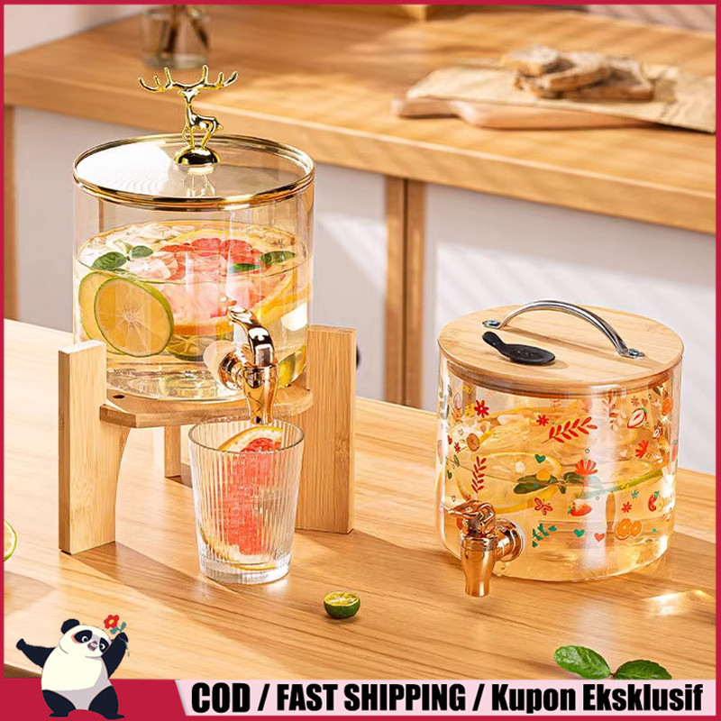 Dispenser Air Kaca Sultan 2.6 Liter | Ketel Air Kaca | Dispenser Estetik /Teko Besar
