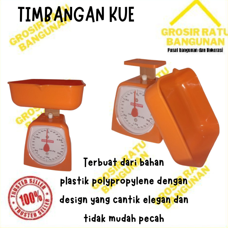 Timbangan Kue / Timbangan Buah / Timbangan Kue Jarum Kenmaster / Timbangan Plastik 2kg, 3kg, 5kg