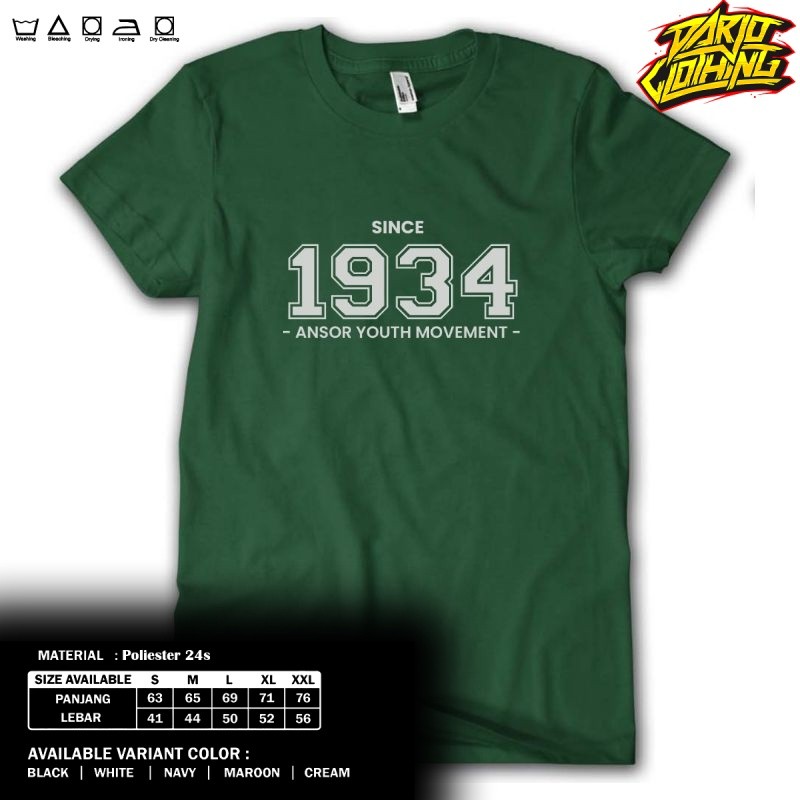 KAOS ANSOR | KAOS 1934 | KAOS NAHDLATUL ULAMA