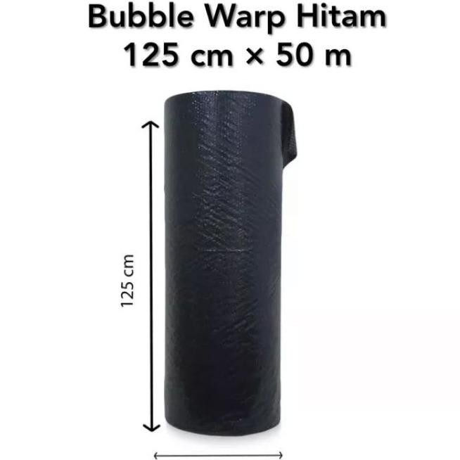 

CUCI GUDANG//Bubble Warp Hitam 1 Roll 125cm x 50m Alat Perlindungan Paket Produk Waterproof Premium
