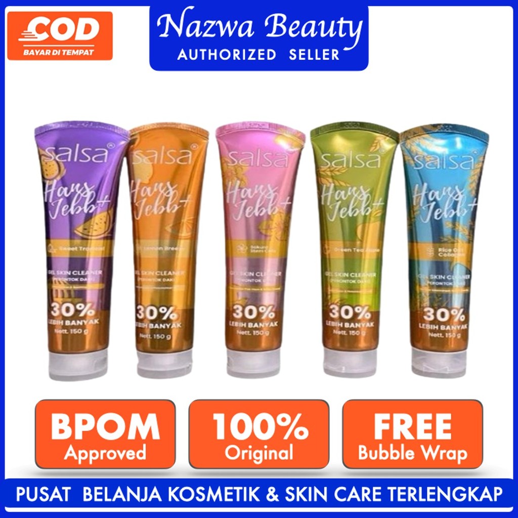 Nazwa Beauty [NEW Upgrade] SALSA Hans Jebb+ - Isi Lebih Banyak 30%  - Gel Skin Cleanser Eksfoliasi P
