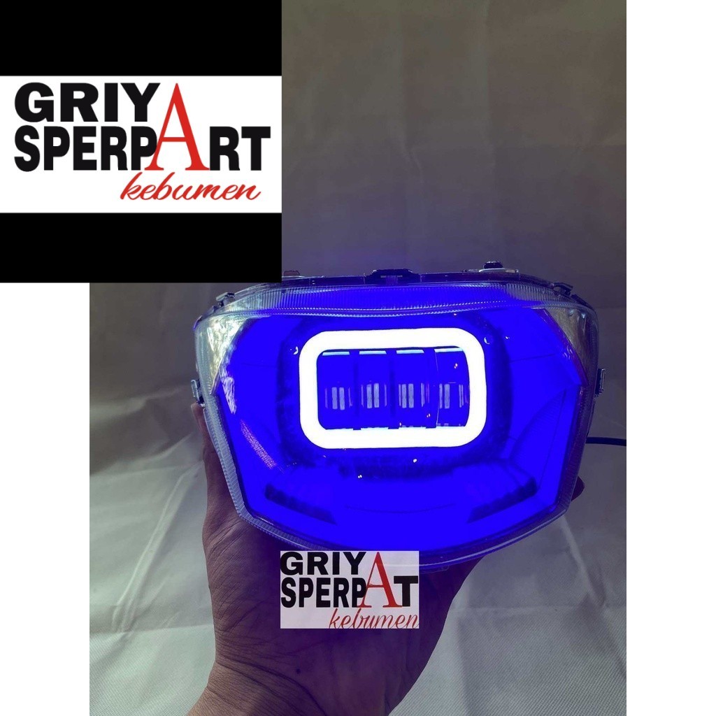 LAMPU DEPAN MIO J  LED 4 LENSA