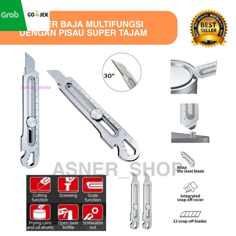 

COD Pisau Baja Cutter Tajam Besar Kater Stainless Anti Karat Bahan Kuat Tebal Bagus Multifungsi