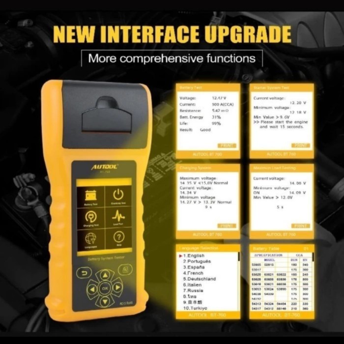 Battery Tester Analizer BT760
