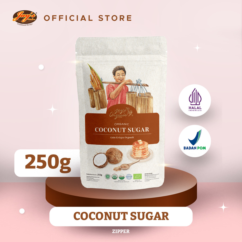 

Jay's Coconut Sugar Organic Zipper Pouch 250 GR