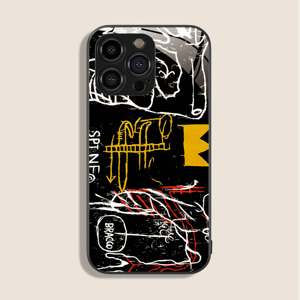 CH734 Casing Premium Untuk iPhone 11 12 13 14 Plus 15 Pro Max Xs Mini Xr 16 7 8 SE Basquiat case