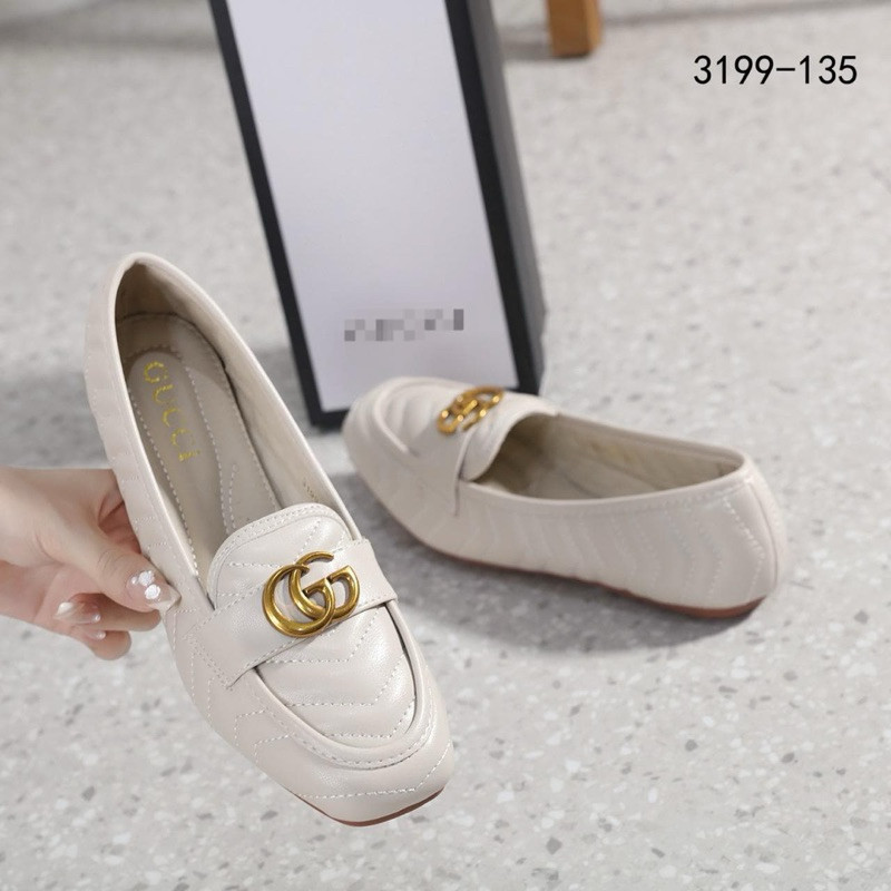(DEARCOCO) Sepatu Wanita Widefit Loafer Flat Shoes Bahan Kulit HB3199-135