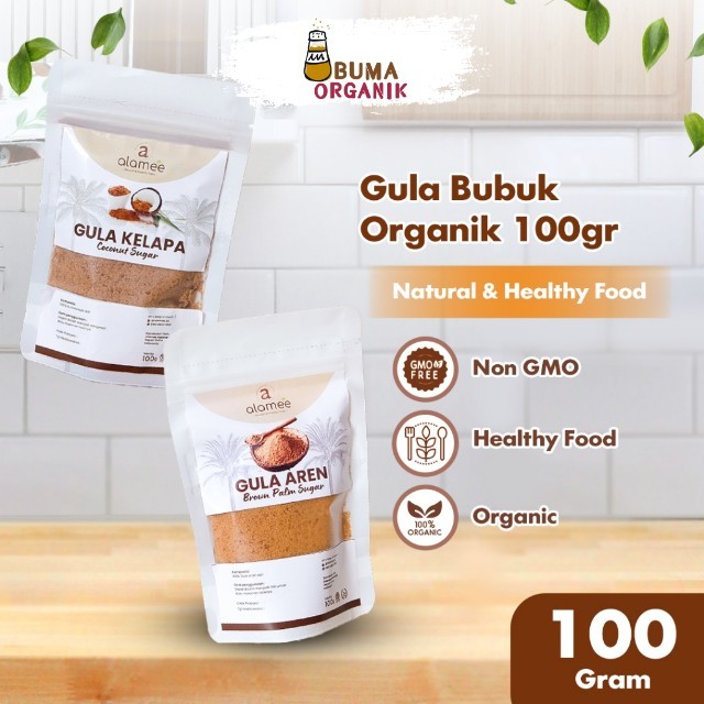 

Gula Semut Kelapa Aren Organik Asli Bubuk Coconut Sugar Powder Natural Organik Organic 100gr BUMA