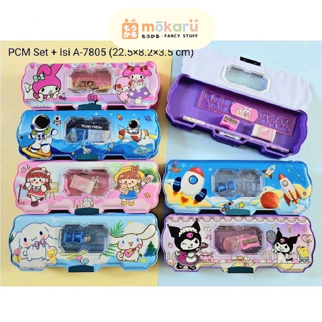 

Fancy Pencil Case Magnet Set Lengkap + Isi A-7805 Kotak Tempat Pensil MOTIF RANDOM