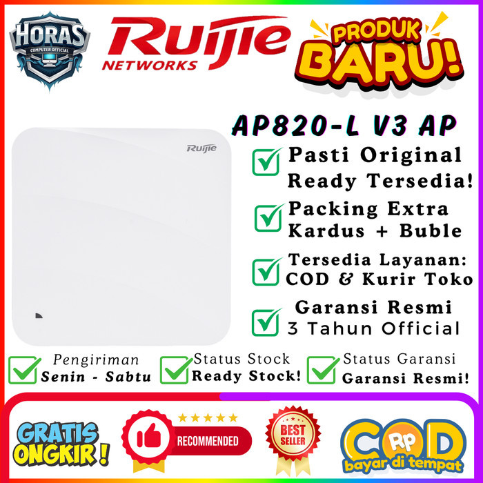 Ruijie RG-AP820-L V3 AX3000 Dual Band Gigabit Wi-Fi 6 Access Point