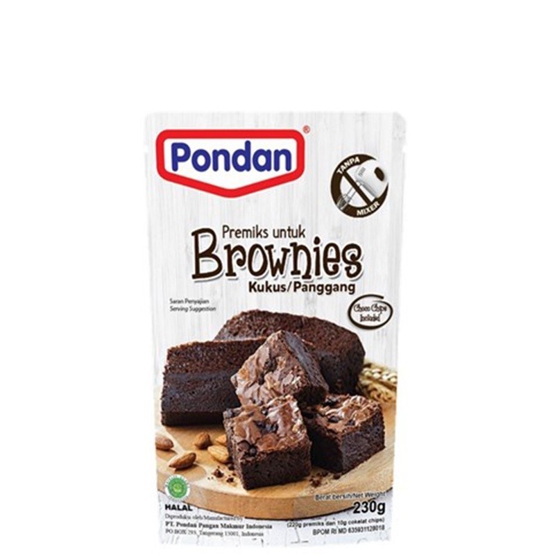 

Pondan Tepung Premiks Brownies Kukus & Panggang Chocolate 230 gr - CBY