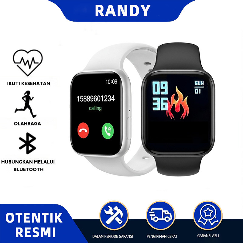 RANDY Jam Tangan  Smartwatch Android T800 PROMAX Tahan Air Bluetooth Pelacak Kebugaran Bisa Telpon