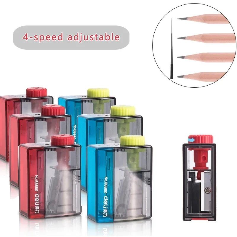 

Multifunctional Pencil Sharpener Mini Adjustable Pencil Thickness 4-speed Sharpener Creative Sketch Painting Polishing Tools