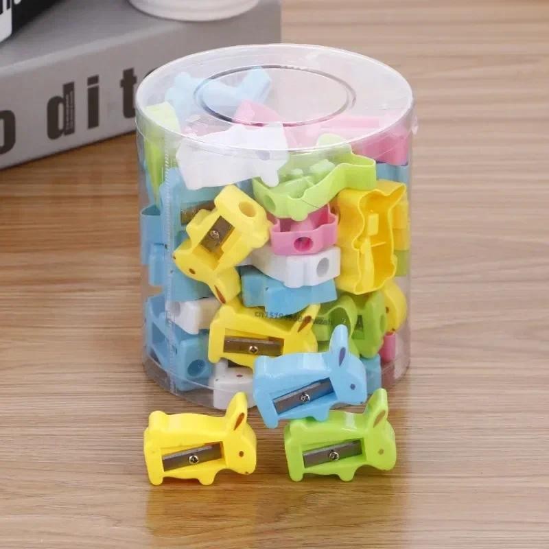

10Pcs Cartoon Cute Animal Plastic Pencil Sharpener Kawaii Cat Duck Pencil Cutter Tool Office Stationery for Student School Gift