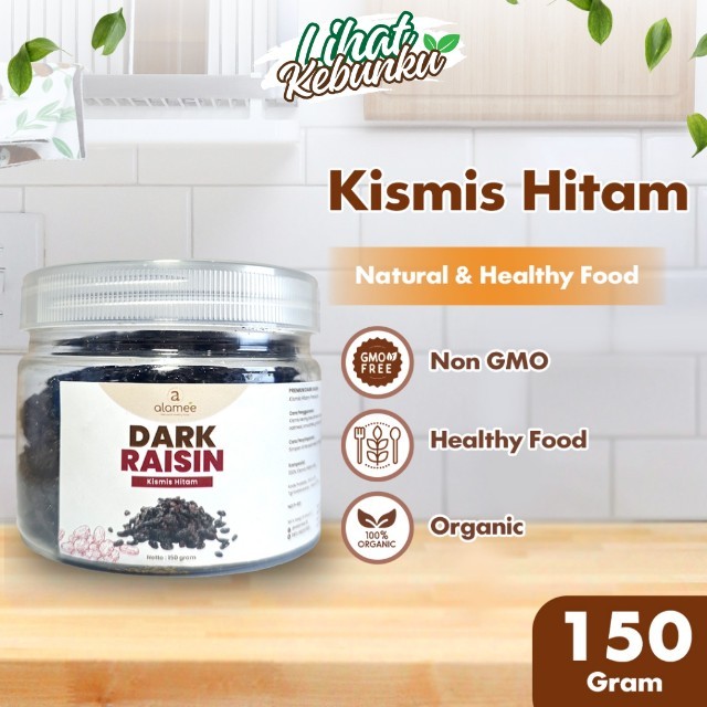 

ALAMEE Kismis Hitam Dark Raisin Black Cemilan Buah Drief Fruit Manis 150gr LIHAT KEBUNKU