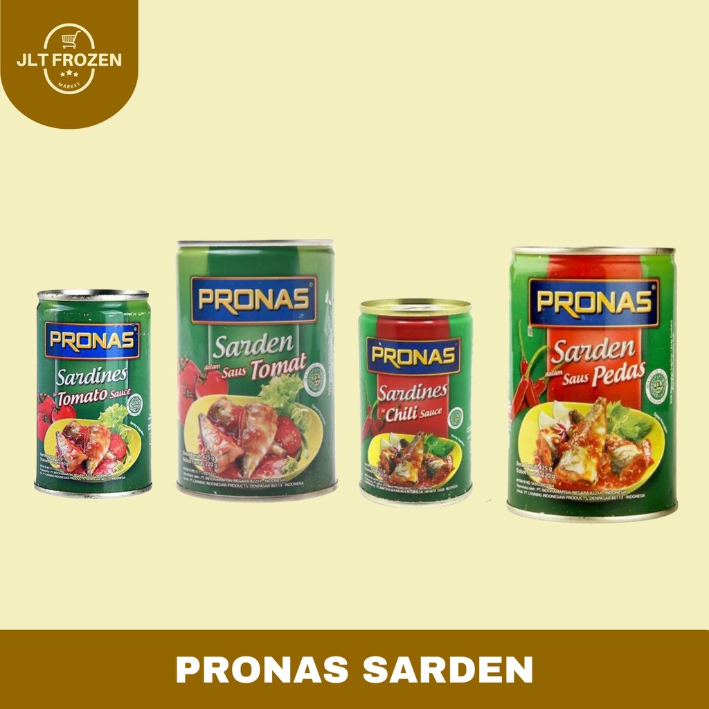 

Pronas Sardines / Sarden / Sarden In Tomato / In Chili Sauce Kemasan 155g / 425g