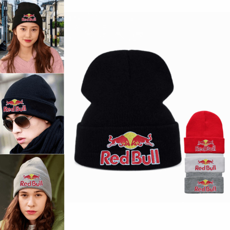 1PC Fashion Luxury  Red Bull sports hat Red Bull Beanie Hat for Men and Women Autumn/Winter Street F