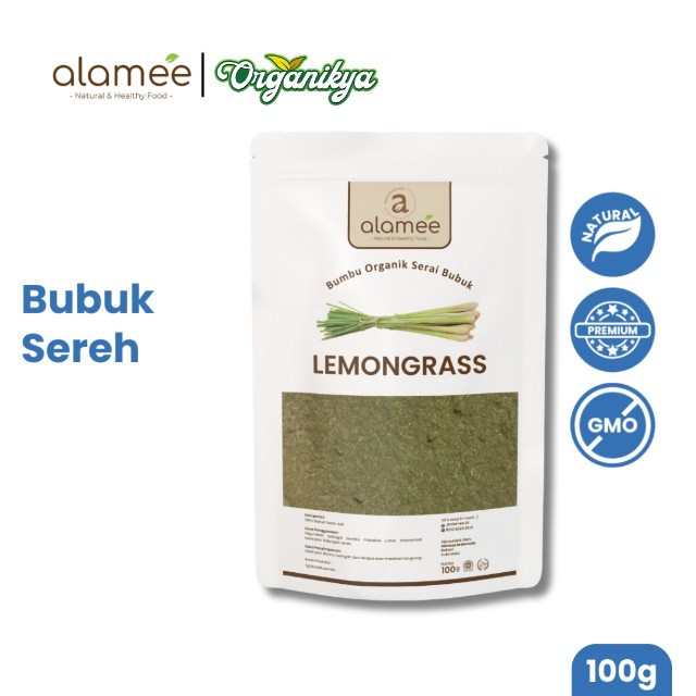 

ALAMEE Sereh Bubuk Lemongrass Powder Bumbu Dapur Organik Serai Murni Asli Tanpa Campuran 100g organikya